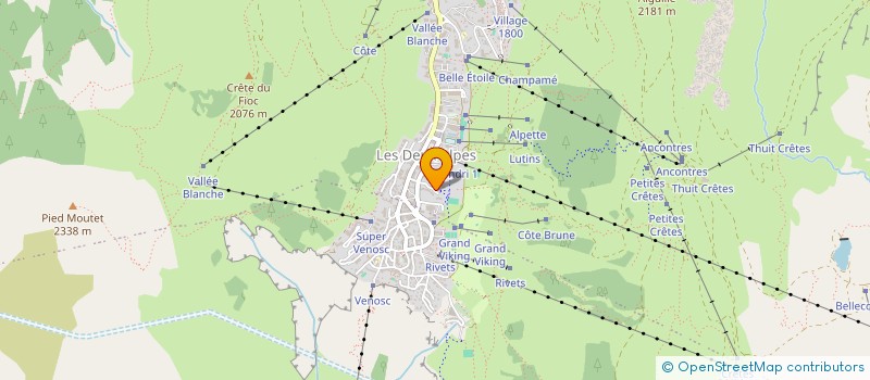 localisation de l'entreprise COPROP COTE BRUNE  LES DEUX ALPES