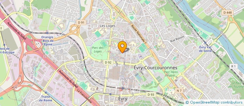 localisation de l'entreprise COPROP DU 101 102 103 109 112 PL MIROIRS  EVRY-COURCOURONNES