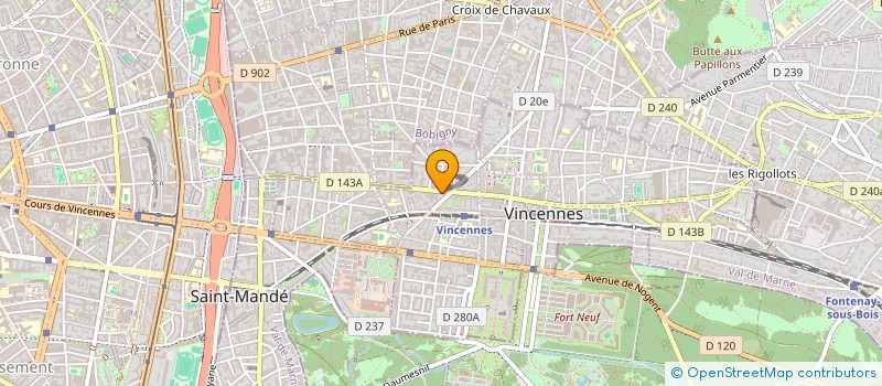 localisation de l'entreprise COPROP DU 145 RUE DE FONTENAY à VINCENNES