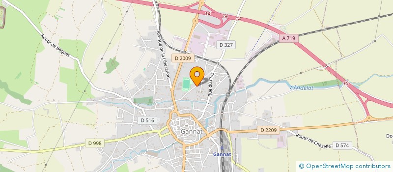 localisation de l'entreprise COPROP DU STADE                    RESID  GANNAT