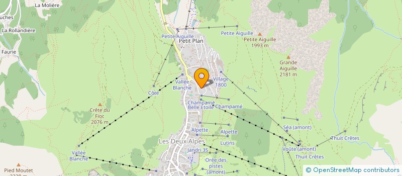 localisation de l'entreprise COPROP LE  CHAMPAGNE  LES DEUX ALPES