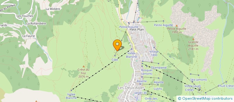 localisation de l'entreprise COPROP LE MONTANA 1  LES DEUX ALPES