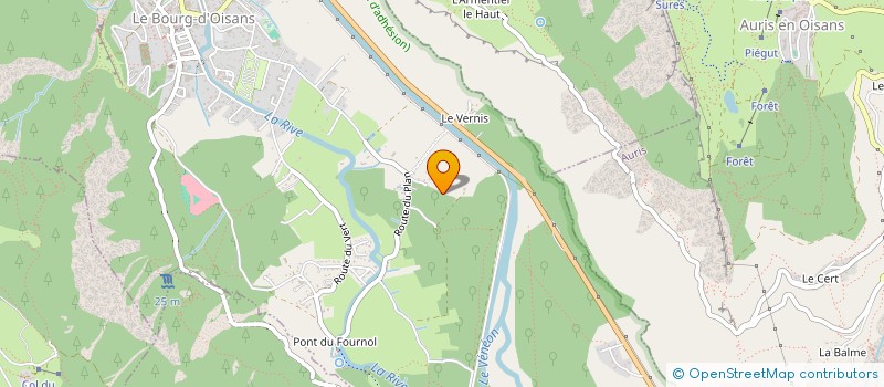 localisation de l'entreprise COPROP LE REFUGE  LES DEUX ALPES