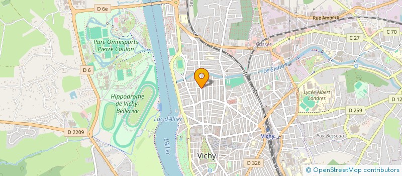 localisation de l'entreprise COPROP LES CASCADES à VICHY