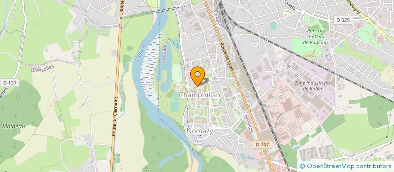 localisation de l'entreprise COPROP LES CYTISES  MOULINS