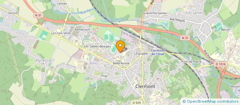 localisation de l'entreprise COPROP LES PEUPLIERS              SYNDI  CLERMONT