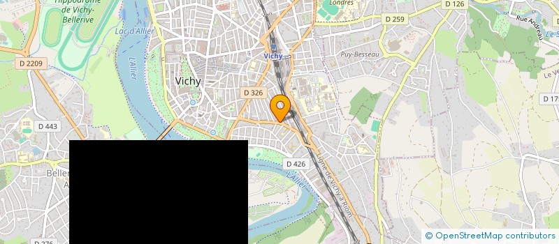 localisation de l'entreprise COPROP LES PLATANES  VICHY