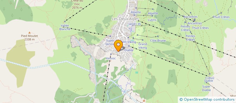 localisation de l'entreprise COPROP LES QUIRLIES 1  LES DEUX ALPES