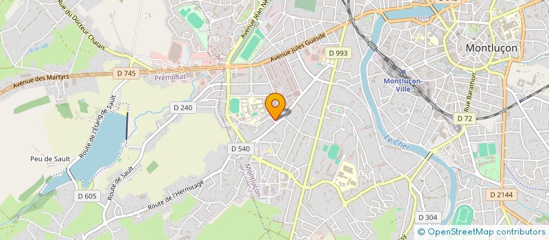 localisation de l'entreprise COPROP R DU 14 AOUT 1944 à MONTLUCON