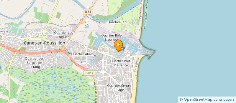 localisation de l'entreprise COPROP RES *MARINES  CANET-EN-ROUSSILLON