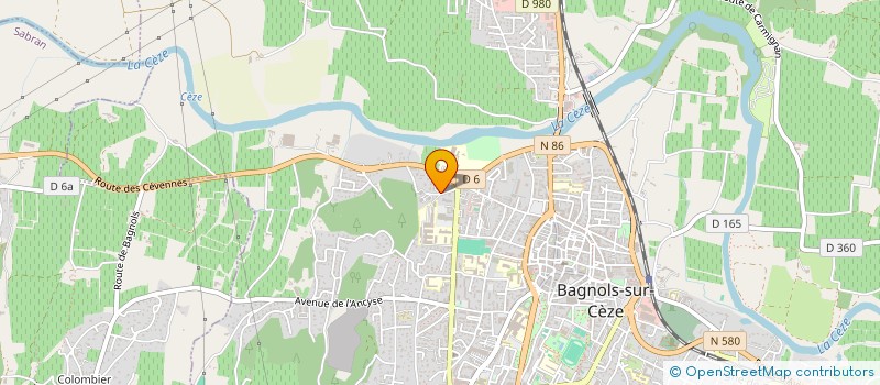 localisation de l'entreprise COPROP RESIDENCE LES CEVENNES  BAGNOLS-SUR-CEZE