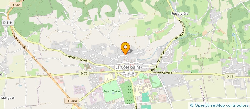 localisation de l'entreprise COPROP RESIDENCE LES QUATRE TEMPS à LA COTE-SAINT-ANDRE