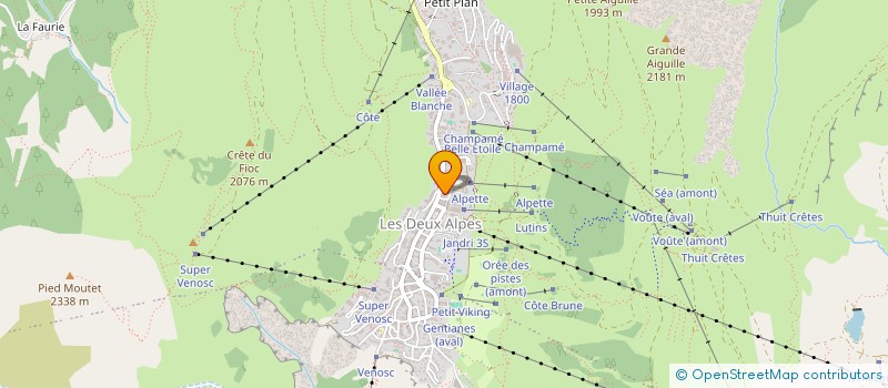 localisation de l'entreprise COPROP VALLEE BLANCHE  LES DEUX ALPES