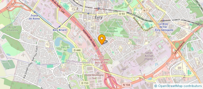 localisation de l'entreprise COPROPRIETAIRE DU 57 BD DE L YERRES         LE LANCASTER 91 EVRY  EVRY-COURCOURONNES