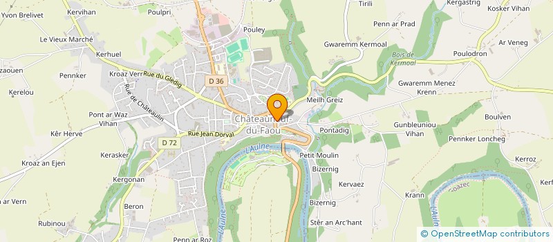 localisation de l'entreprise COPROPRIETAIRES DE LA RESIDENCE DU KREISKER à CHATEAUNEUF-DU-FAOU