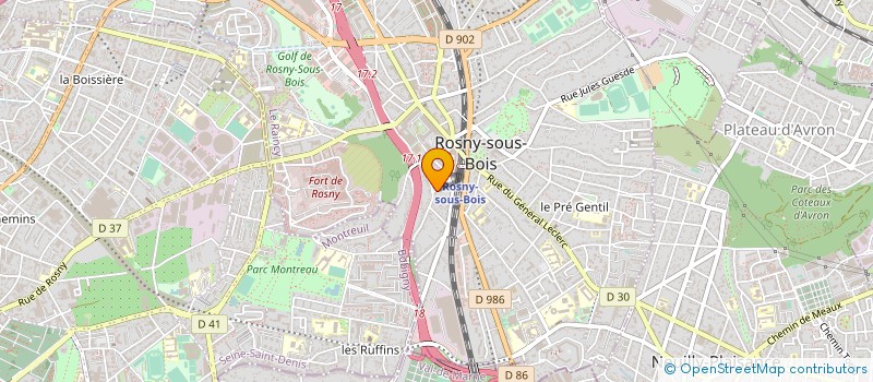 localisation de l'entreprise COPROPRIETAIRES DU 11 RUE LAMARTINE à ROSNY-SOUS-BOIS