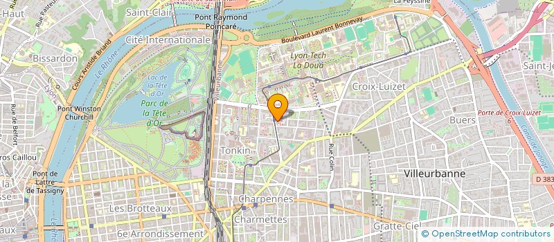 localisation de l'entreprise COPROPRIETE  VILLEURBANNE