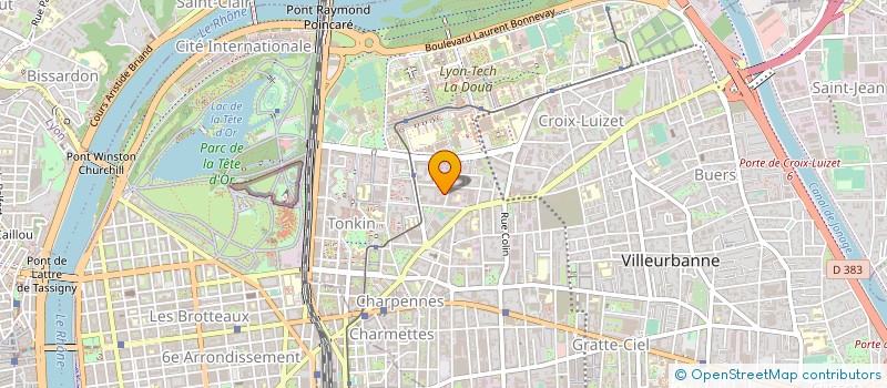 localisation de l'entreprise COPROPRIETE  VILLEURBANNE