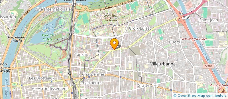 localisation de l'entreprise COPROPRIETE  VILLEURBANNE