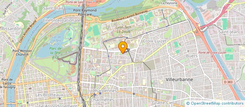 localisation de l'entreprise COPROPRIETE  VILLEURBANNE