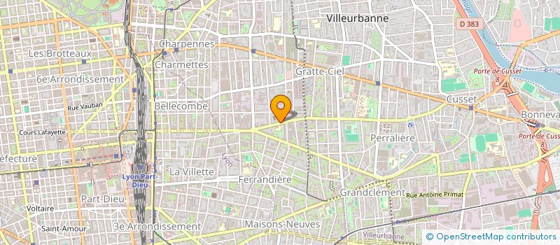 localisation de l'entreprise COPROPRIETE  VILLEURBANNE