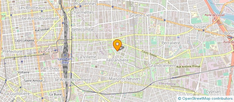 localisation de l'entreprise COPROPRIETE  VILLEURBANNE