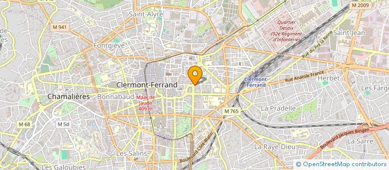 localisation de l'entreprise COPROPRIETE 1 COURS SABLON  CLERMONT-FERRAND