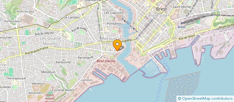 localisation de l'entreprise COPROPRIETE 1 ET 3 RUE TRAVERSE DE LEGLISE à BREST