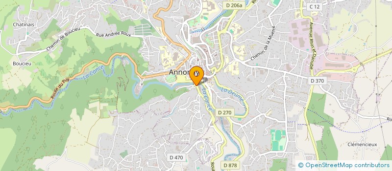 localisation de l'entreprise COPROPRIETE 1 RUE EUGENE MEYZONNIER 07100 ANNONAY  ANNONAY