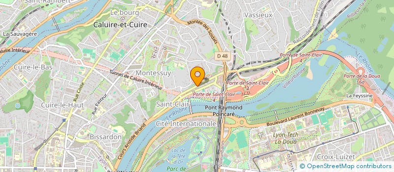 localisation de l'entreprise COPROPRIETE 100 GR SAINT CLAIR à CALUIRE-ET-CUIRE