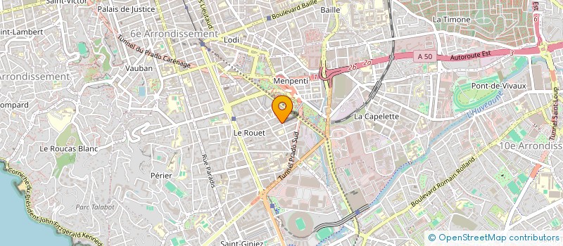 localisation de l'entreprise COPROPRIETE 102 RUE LIANDIER REP PAR IMMOBILIERE PATRIMOINE ET FINANCES à MARSEILLE