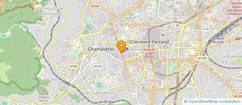 localisation de l'entreprise COPROPRIETE 11 BD DUCLAUX  CLERMONT-FERRAND