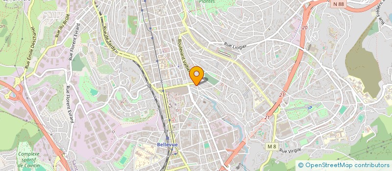 localisation de l'entreprise COPROPRIETE 118 BOULEVARD VALBENOITE  SAINT-ETIENNE