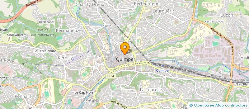 localisation de l'entreprise COPROPRIETE 12 RUE ELIE FRERON  QUIMPER