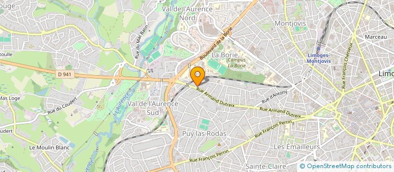 localisation de l'entreprise COPROPRIETE 137 R MEISSONIER à LIMOGES