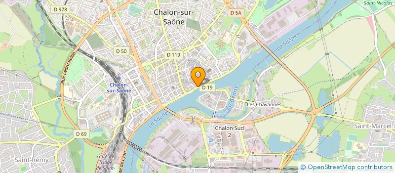 localisation de l'entreprise COPROPRIETE 14 QUAI DES MESSAGERIES  CHALON-SUR-SAONE