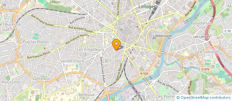 localisation de l'entreprise COPROPRIETE 15 AV DU MIDI à LIMOGES