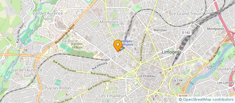localisation de l'entreprise COPROPRIETE 15 RUE DES ARTS à LIMOGES