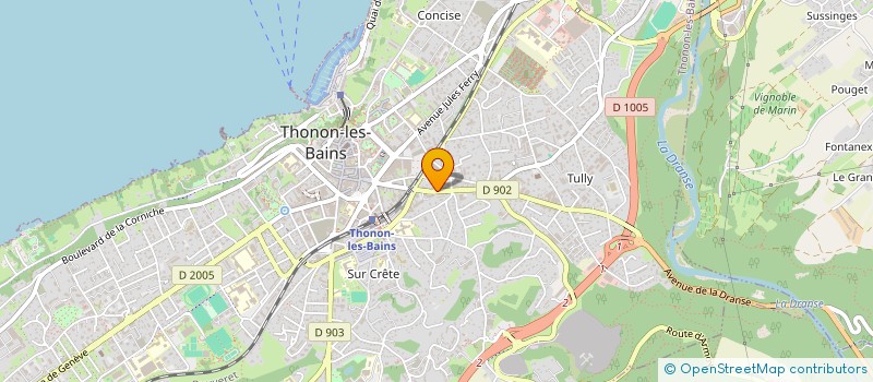 localisation de l'entreprise COPROPRIETE 16 AVNUE DES VALLEES à THONON-LES-BAINS