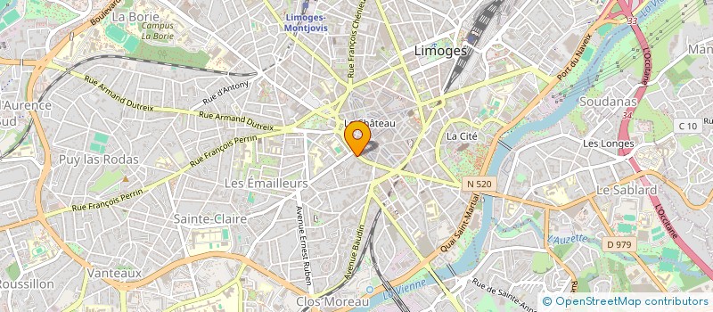 localisation de l'entreprise COPROPRIETE 18 RUE G MAGADOUX  LIMOGES