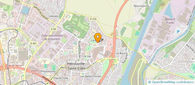 localisation de l'entreprise COPROPRIETE 1806 QUARTIER DU BOIS  HEROUVILLE-SAINT-CLAIR