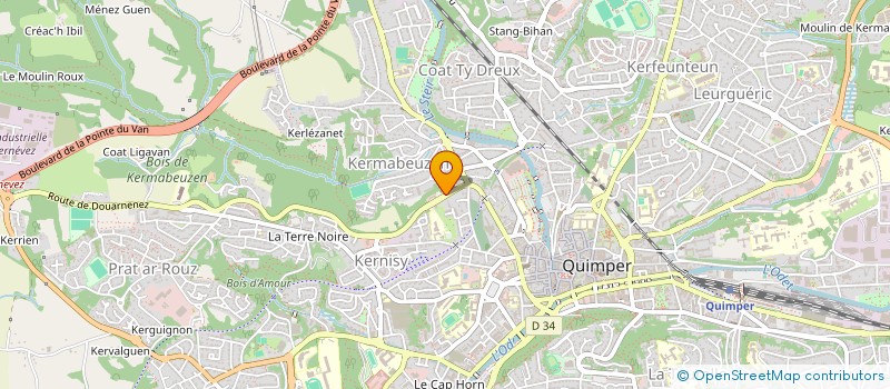 localisation de l'entreprise COPROPRIETE 19 ROUTE DE DOUARNENEZ  QUIMPER