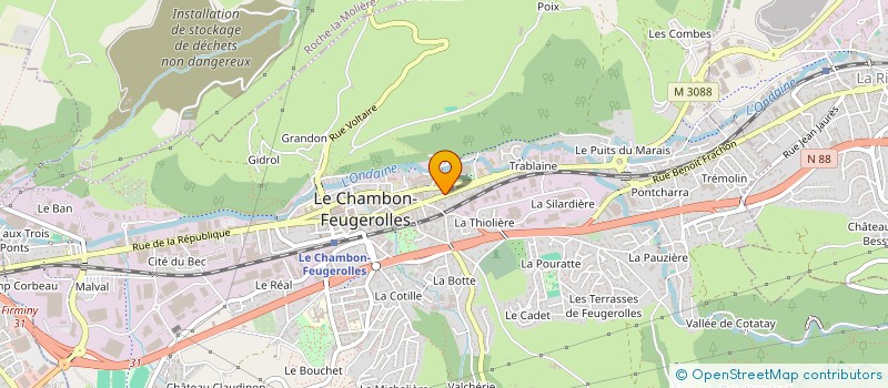 localisation de l'entreprise COPROPRIETE 19 RUE DU ONZE NOVEMBRE  LE CHAMBON-FEUGEROLLES