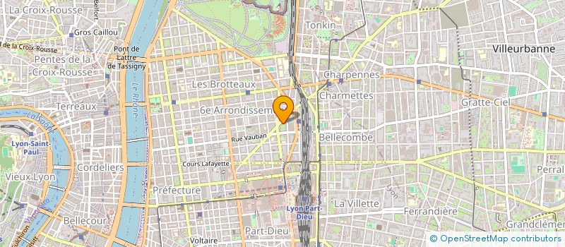 localisation de l'entreprise COPROPRIETE 2 AVENUE GENERAL BROSSET  LYON 6EME