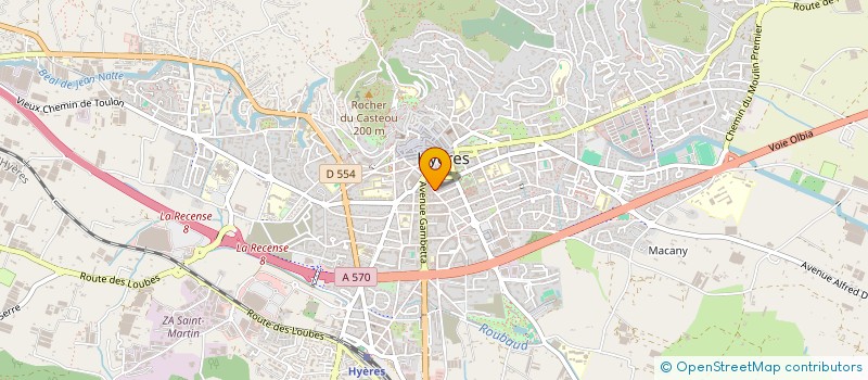 localisation de l'entreprise COPROPRIETE 2 RUE CHARLES SAINT à HYERES