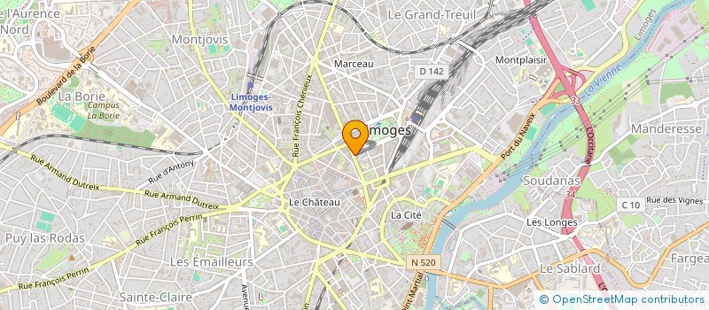 localisation de l'entreprise COPROPRIETE 20 AVENUE GARIBALDI à LIMOGES
