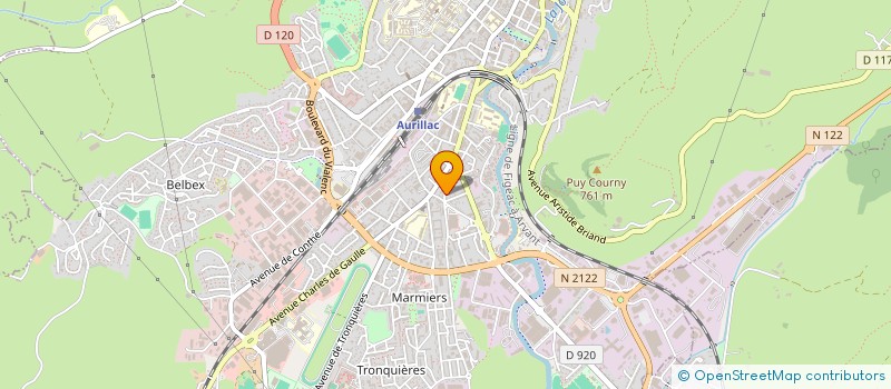 localisation de l'entreprise COPROPRIETE 21 RUE DES CAMISIERES à AURILLAC