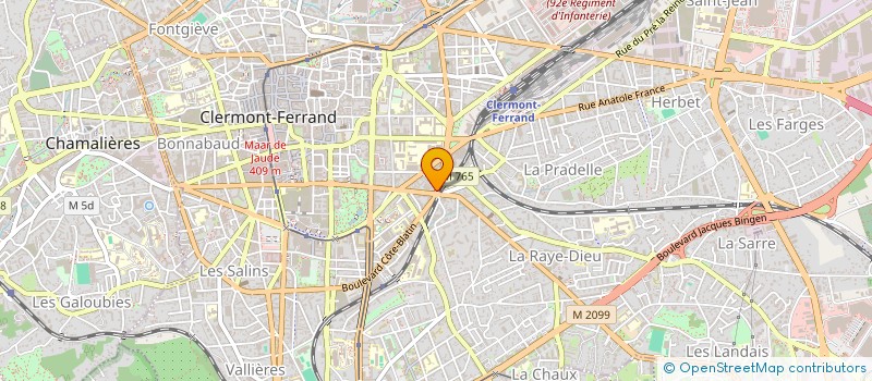 localisation de l'entreprise COPROPRIETE 22 BD FLEURY  CLERMONT-FERRAND