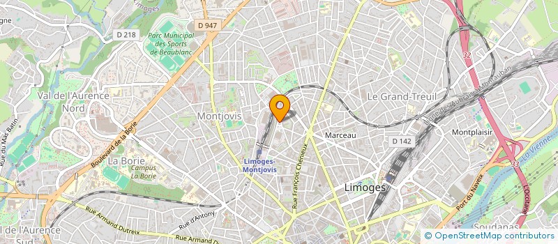 localisation de l'entreprise COPROPRIETE 28 ET 30 R DU MAS LOUBIER à LIMOGES