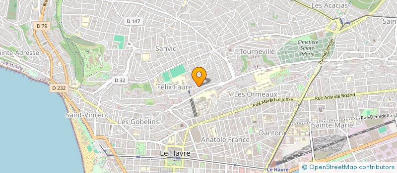 localisation de l'entreprise COPROPRIETE 297 RUE FELIX FAURE à LE HAVRE